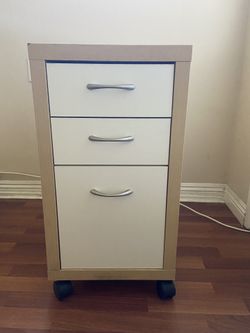 Rolling 3-Drawer Storage Cabinet for Home Office/Bedroom; Mobile File Cabinet