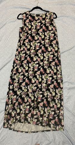 Wearever Collection Floral Sleeveless Cotten Dress Size Medium 