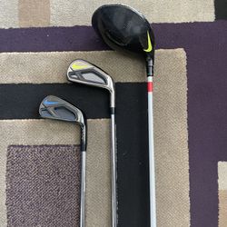 Lot Of 3 Nike Vapor Golf Clubs Driver, 6 And 4 Iron