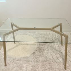 Tempered Glass Table / Perfect Desk or Dining Room Table