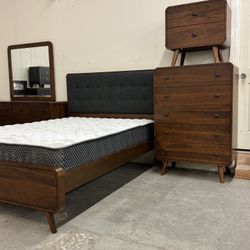 Queen Solid wood stylish platform bedroom set (twin, full & king sizes  also available!) 