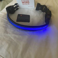 Fluffy Tails Waterproof, Flashing LED Dog Collar