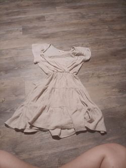 Beige over dress