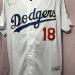  Yoshinobu Yamamoto #18 Men's Los Angeles Dodgers Nike Championship Jersey