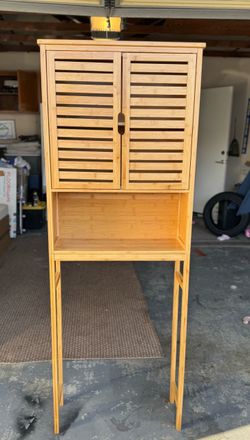 Bamboo Over-The-Toilet Storage Cabinet