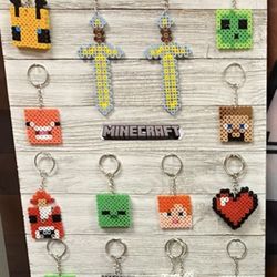 Minecraft Perler Keychains Key Chain