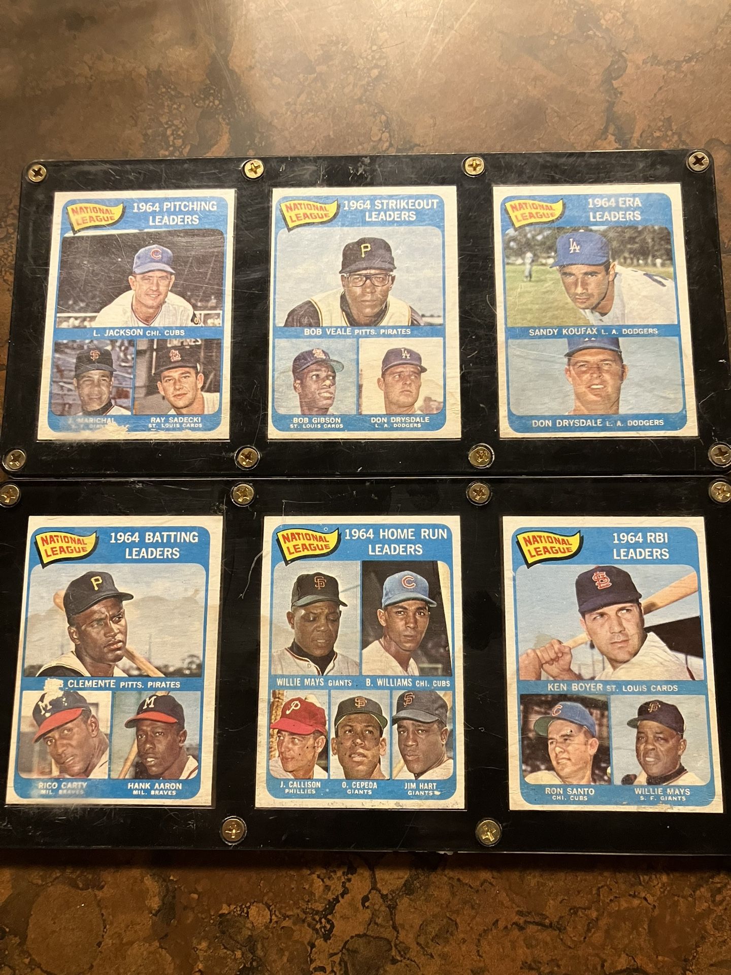 1964 National League Leader Cards