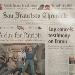 Tom Brady first Super Bowl win Full San Francisco Chronicle