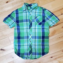 Arizona Jean Co. Boys Plaid Button Up Shirt (M ~ 10/12)