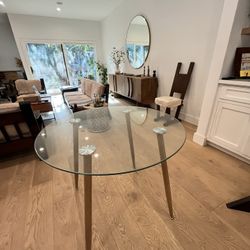Round Glass Dining Table