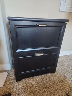 2 drawer wood cabinet