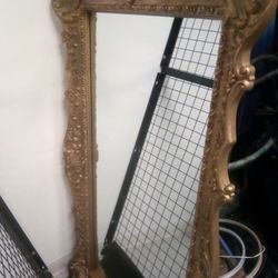 Vintage Faux Gilt Plastic Framed 