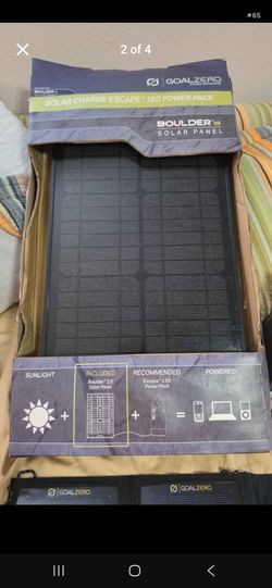 Goal Zero Boulder 15 & Nomad 7 Solar Panels with Light-a-Life LED LightVersatile Goal Zero solar power kit includes a Boulder 15 solar panel, a foldab
