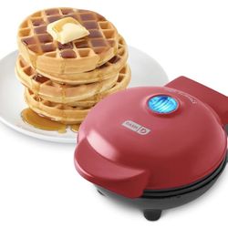 Dash Mini Waffle Maker- Compact Electric Iron for Creative Homemade Treats 