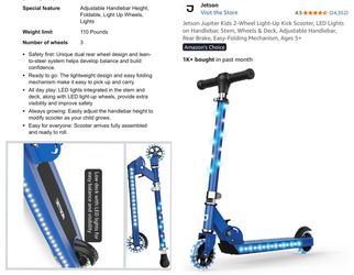 Brand new Jetson Jupiter Kick Scooter, LED Lights