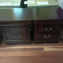 New Set of 2 Nightstands - Cherry

