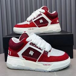 Amiri Sparkling Crystal Low-Top Sneakers Size 9 Mens