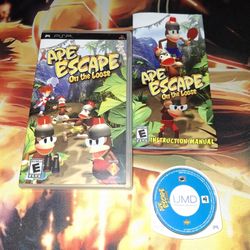 SONY PSP APE ESCAPE ON THE LOOSE UMD GAME...VG COND...ADULT OWNED AND KEPT IN A SMOKE FREE HOME...$15 FIRM...