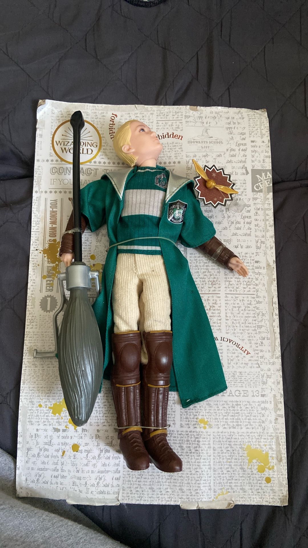 Harry Potter Draco Malfoy Quidditch Figure 10” Wizard World