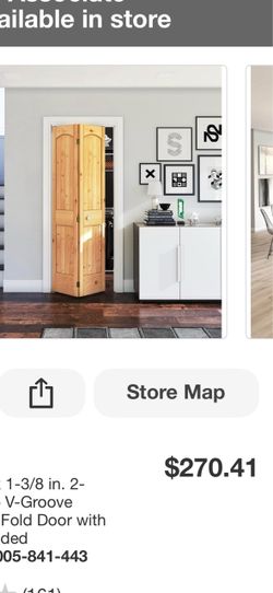 Knotty Pine V-Groove Bi-Fold Door