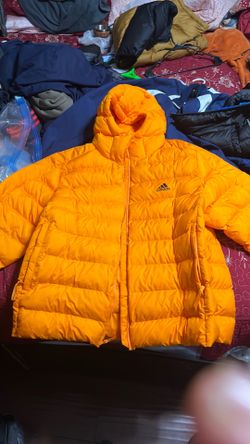Adidas orange puffer jacket