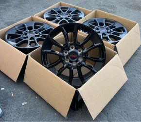 “20 Toyota Tundra Satin Black Rims/Wheels (Exchange available)