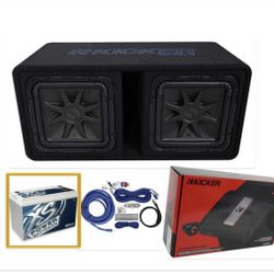 NEW BASS PACKAGE KICKER L7s 12” INSTALLED With Secondary Battery 