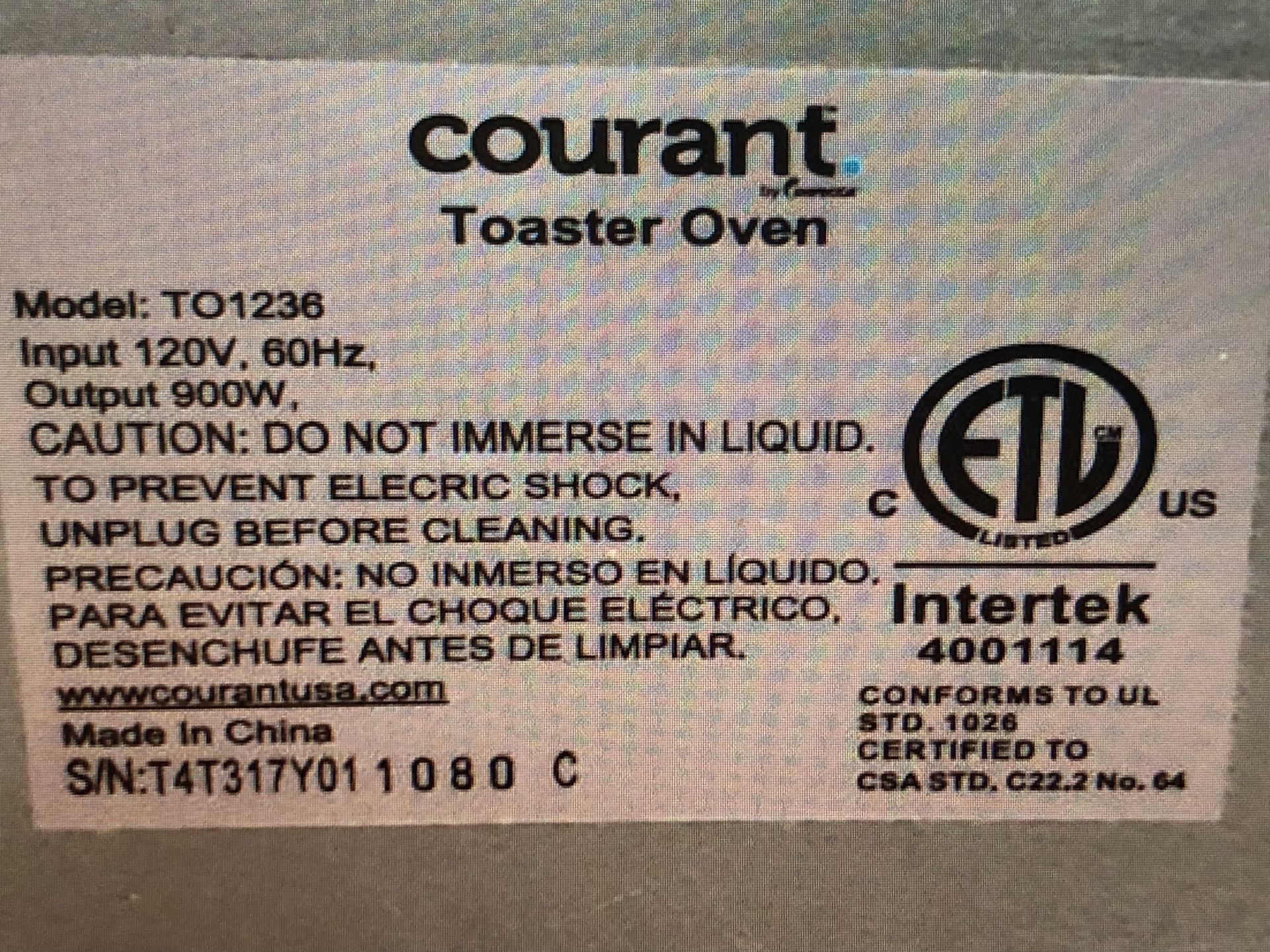 Courant 4-Slice Gray/Silver Toaster Oven (900-Watt) | WTO1236697