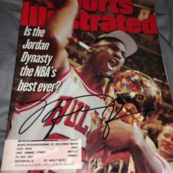 Michael Jordan Signed Autograph Sports Illustrated NBA Magazine 