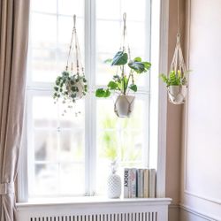7 assorted macrame for hanging plants - ALL BRAND NEW !!