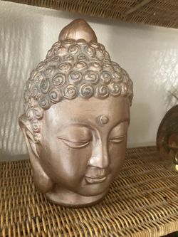 Gold Buddha Head Statue