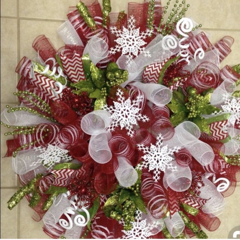 Handmade Deco Mesh Wreath
