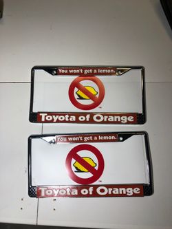 Metal license plate frame Toyota