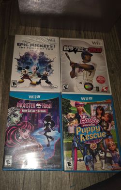 Lot of 4 Nintendo Wii / Wii U Games