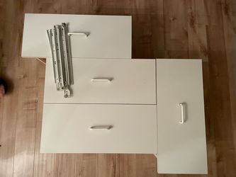 Free! 4 White Dresser Drawers with Tracks