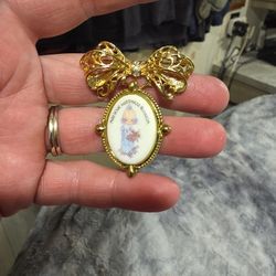 Precious Moments Brooch Or Necklace Pendant