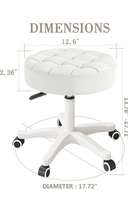 White rolling stool