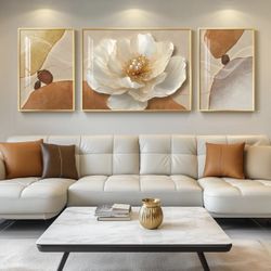 3 Piece Floral Wall Art