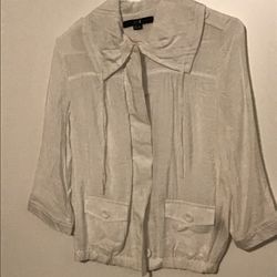 Womens Small White Thin Jacket