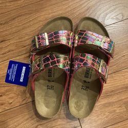 Birkenstock Arizona Gator Gleam Two-Strap Comfort Sandal