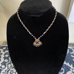 Blue Necklace & Earrings Set