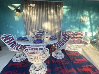 MCM Nautical-Style Woodard Indoor/Outdoor Patio 