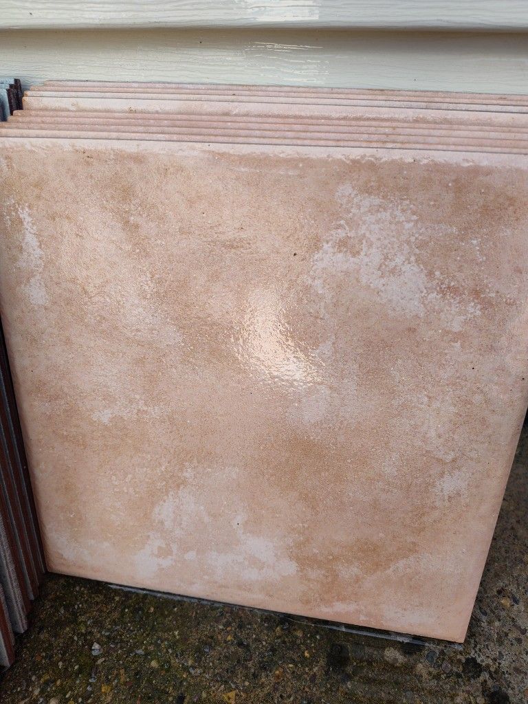 9 Tannish Tile Pieces ,Never Used