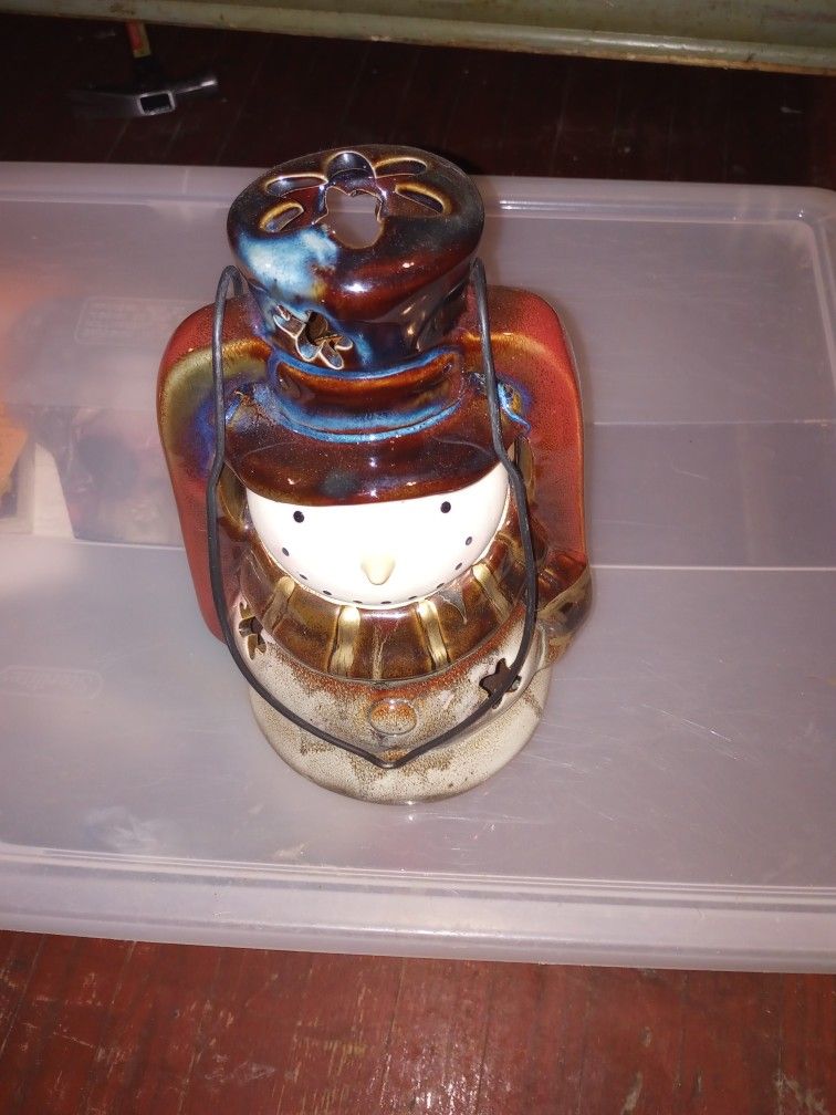 Candle Holder Snowman