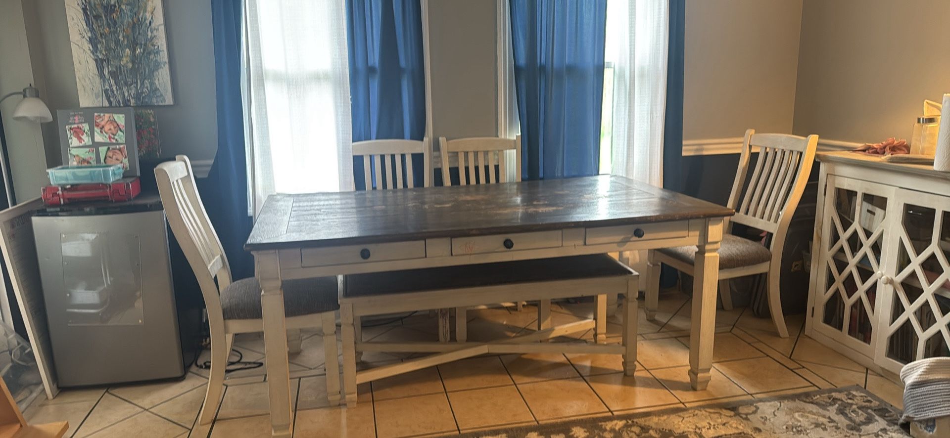 Dining Table With Bench And Chairs 