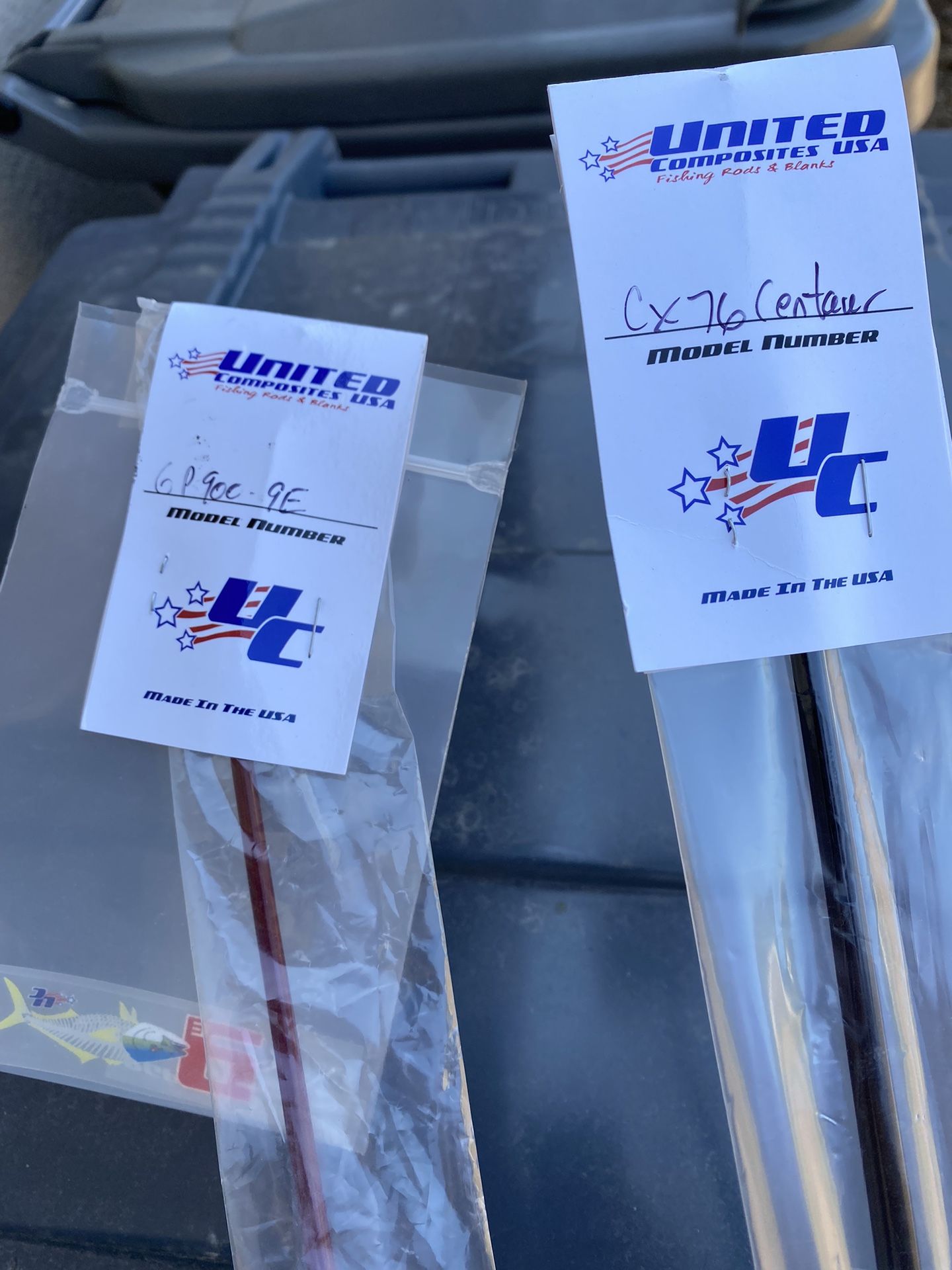 Two United Composites Rod BLANKS: CX 76 Centaur & 9e Jigstick