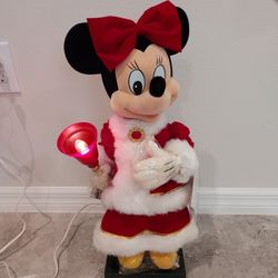 Vintage Disney Minnie Mouse Animated Lighting Musical Holiday 22" Figure