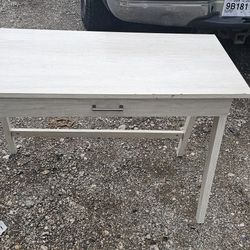 Wood Desk With Drawer 