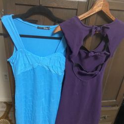 Bow Back Dress And Turquoise Dress Size Medium Set Of Two For Price. See My Page Tons More 