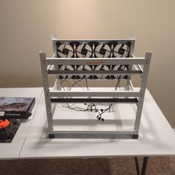 Aaawave 12 Unit Mining Rig Frame With Motherboard